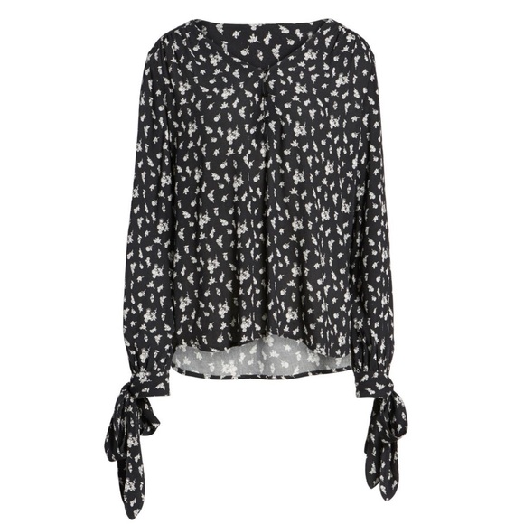 Hinge Long Tie-Sleeved Blouse - Picture 2 of 10